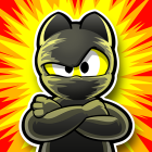 Ninja Hero Cats Premium Logo