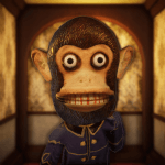 Dark Horror Monkey Deceptive Logo