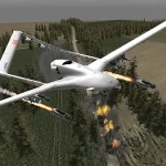 Drone Strike Military War 3D Logo