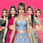 Indian Fashion Dressup Stylist Logo