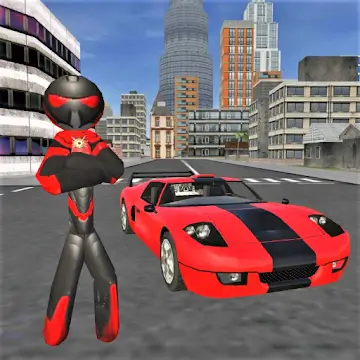 Stickman Rope Hero MOD APK Logo
