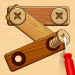 Wood Screw Puzzle Logo