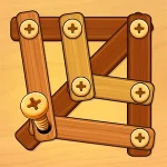 Wooden Screw: Nuts And Bolts Logo